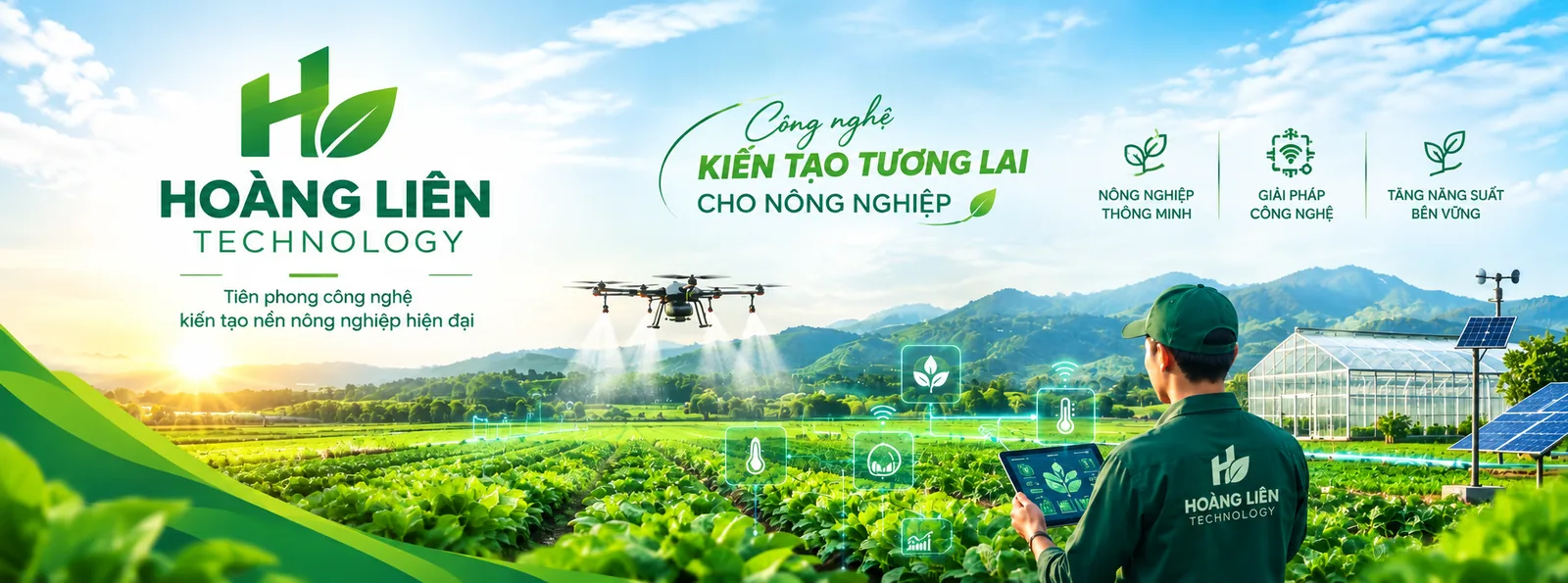 Hoàng Liên Technology — Tiên phong công nghệ kiến tạo nền nông nghiệp hiện đại. Công nghệ kiến tạo tương lai cho nông nghiệp: nông nghiệp thông minh, giải pháp công nghệ, tăng năng suất bền vững.